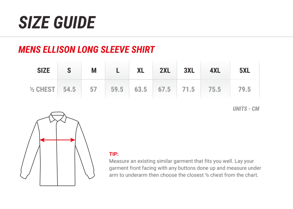 Mens Ellison Long Sleeve Shirt (Marine) 